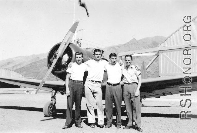 Flyers in training at Lewiston, Idaho, during WWII.