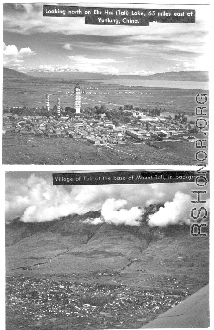 Dali area in Yunnan, China, and mountains of the Hump and SW China during WWII.