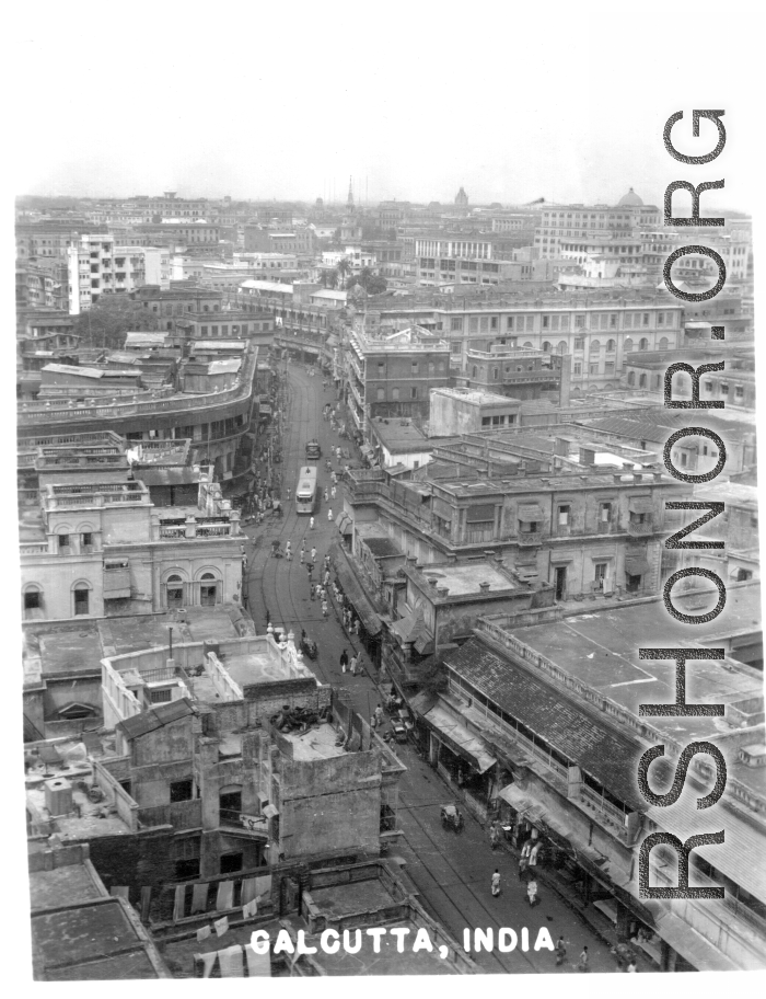 View overlooking Calcutta, India, during WWII.
