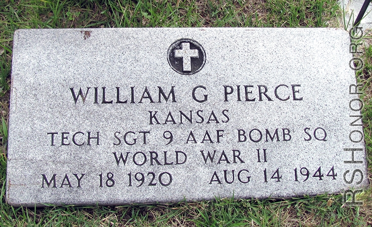 Grave marker for William G. Pierce