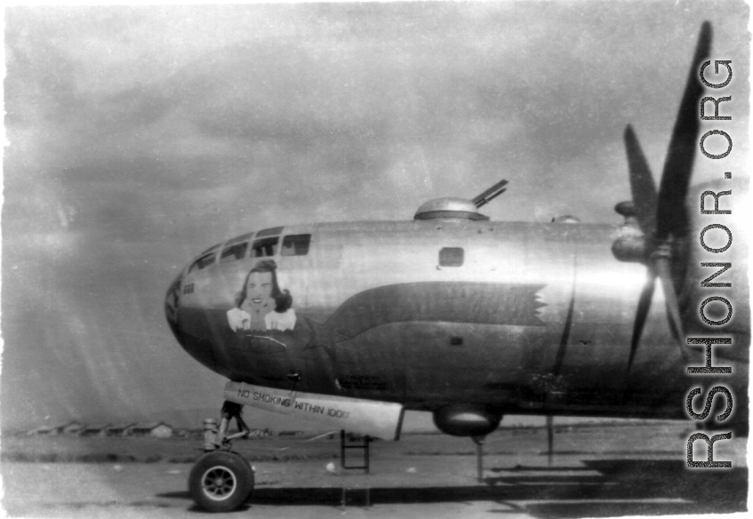 A B-29 bomber in the CBI during WWII.