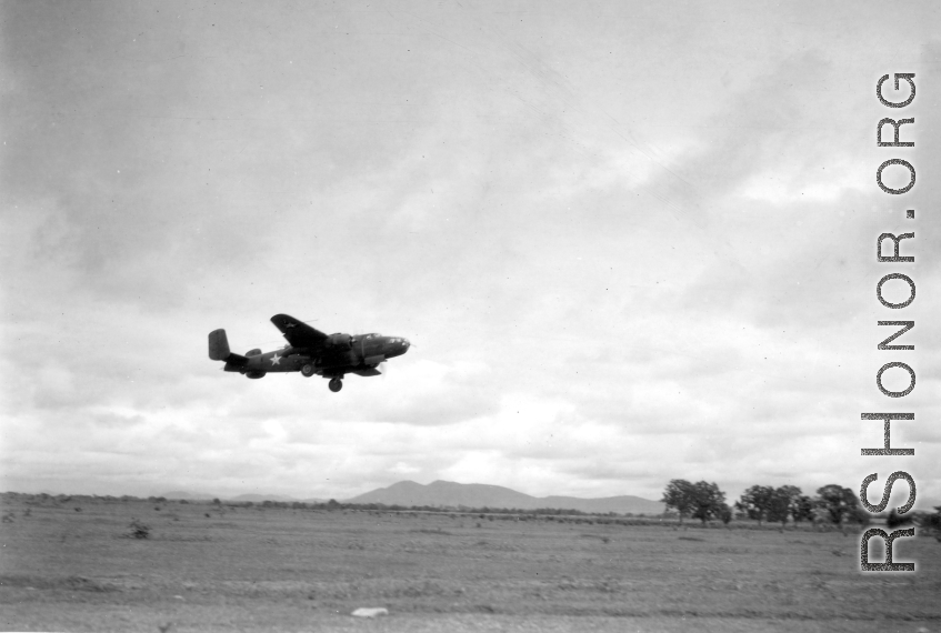 A B-25 taking off in the CBI.