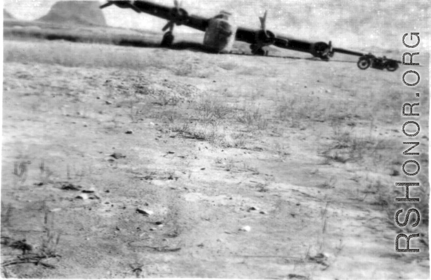 B-24 bomber down on the ground at Liuzhou or Guilin.