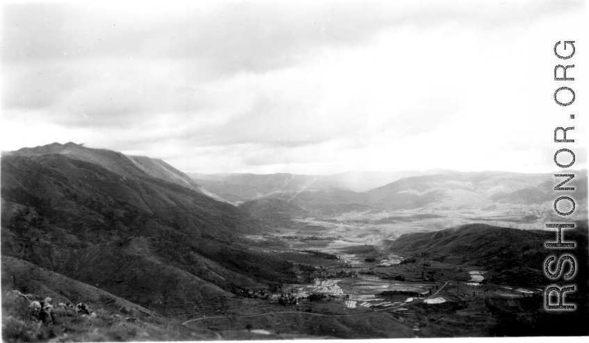 Mountains near the Camp Schiel rest station to the east of Kunming in Yunnan province, China. During WWII.