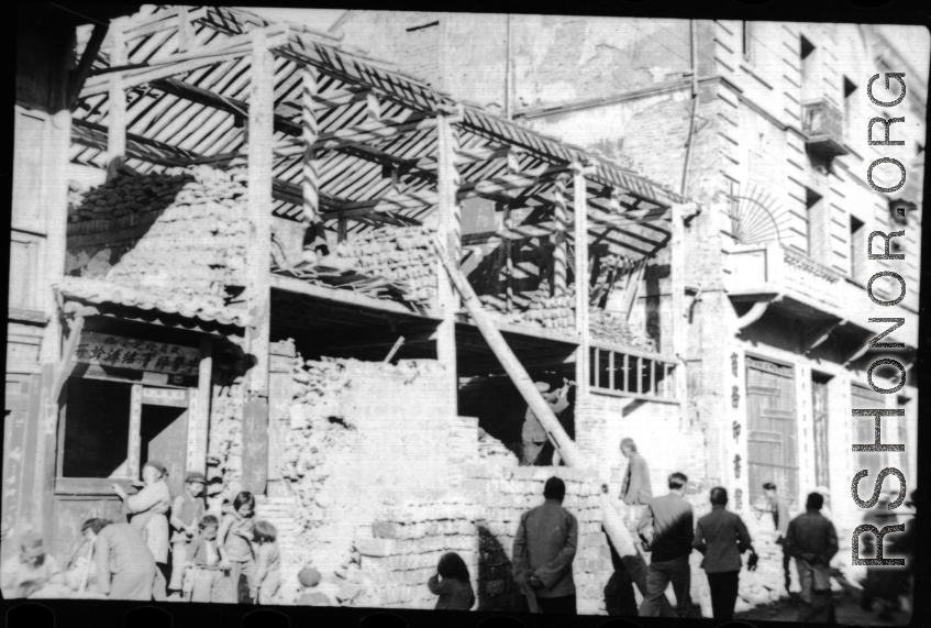 A building construction in SW China during WWII.