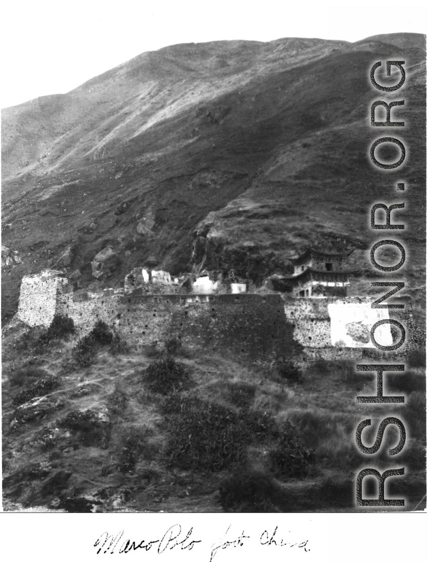 The "Marco Polo fort" in southwest China or Yunnan province. During WWII.