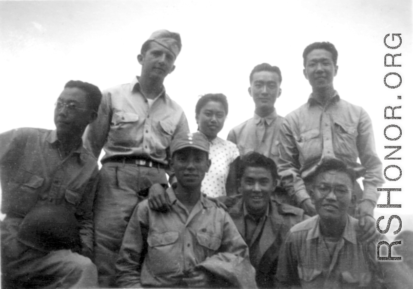 Douglas Runk with Chinese comrades during WWII.