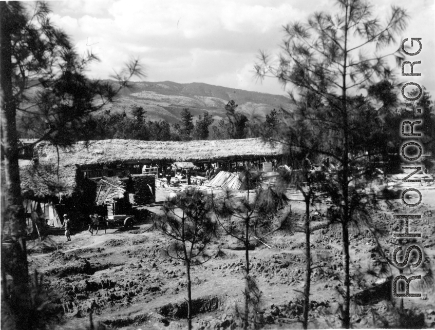 GI explorations of the hostel area at Yangkai air base during WWII: Saw mill.