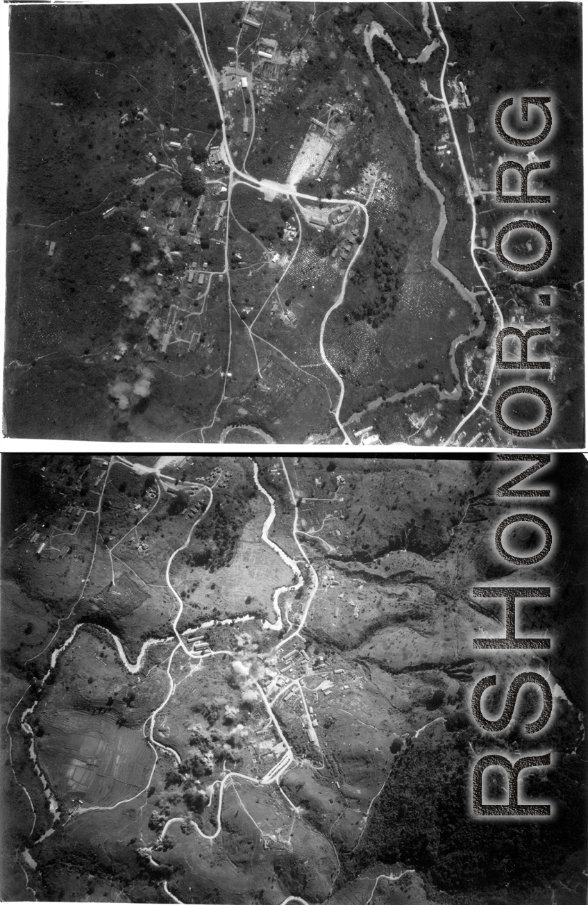 Two bombing runs on a small village in French Indochina (Vietnam), during WWII.