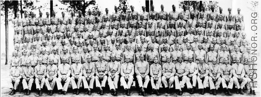 797th Engineer Forestry Company group photo at Camp Claiborne, Louisiana. Weber is fifth row, second from left.