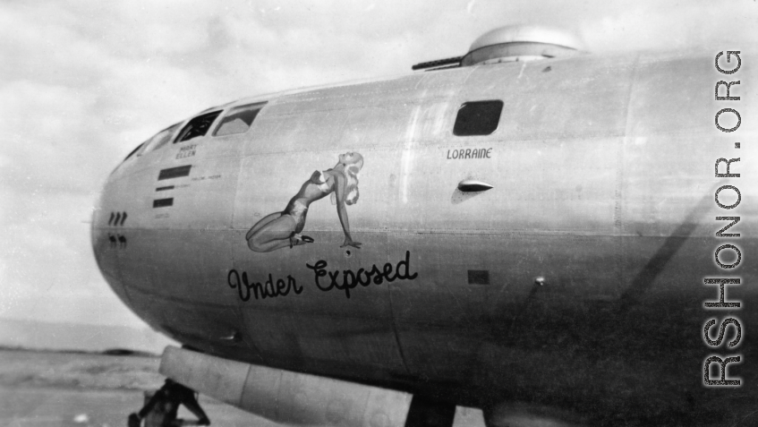B-29 "Under Exposed." Likely in Yunnan, China.  From the collection of David Axelrod.