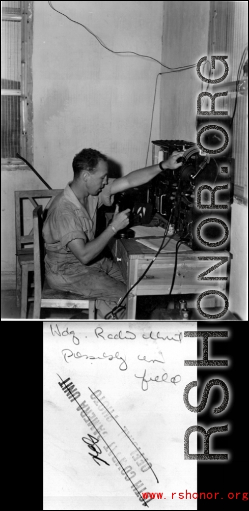 An American "headquarters radio unit" somewhere in China during WWII.