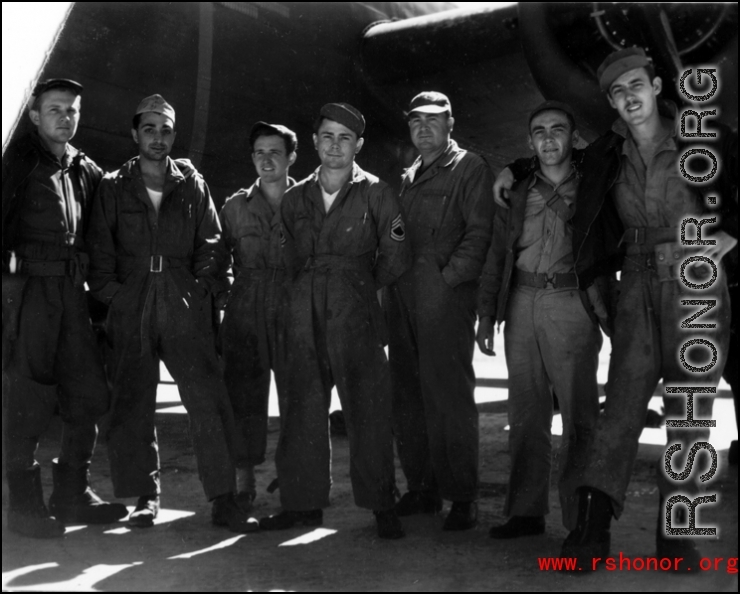 An unknown aircrew somewhere in the CBI during WWII.