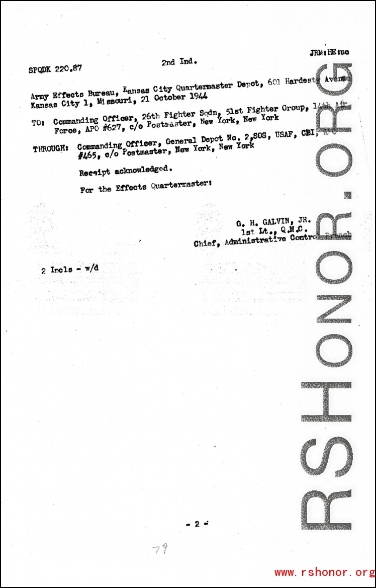 Individual Deceased Personnel File (IDPF) for Albert L. Haynes, MIA, China.