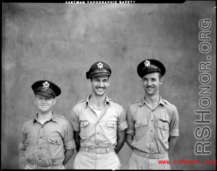Three American flyers in the CBI during WWII.