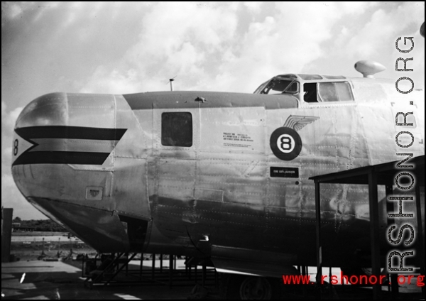 A C-109 transport plane based on the B-24 air frame, serial number #44-48888.  From the collection of David Firman, 61st Air Service Group.