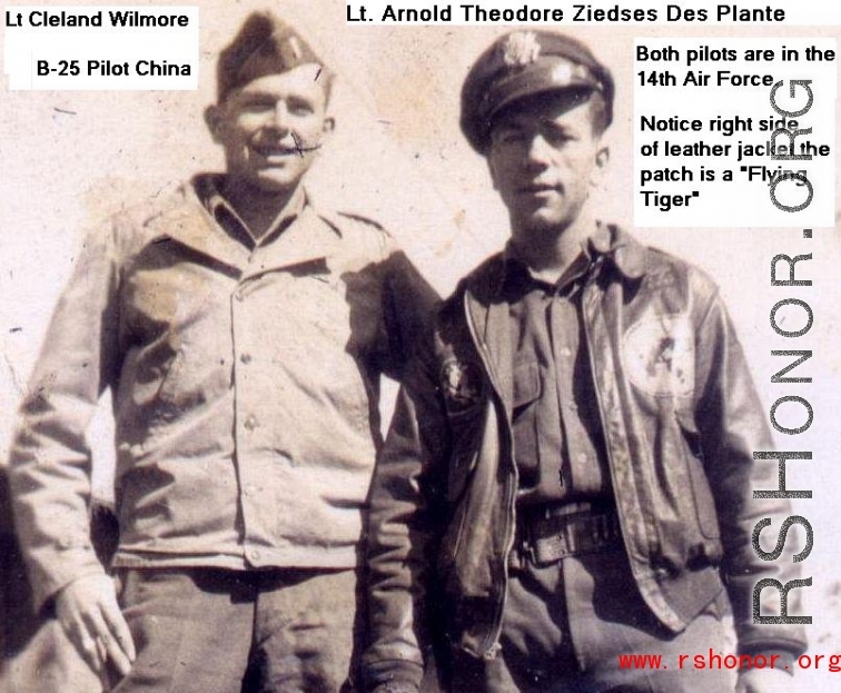 Left: Lt. Cleland E. Wilmore Right: Lt. Arnold Theodore Ziedses
