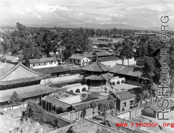 Yuantong Temple (圆通寺), Kunming city, Yunnan province, China. During WWII.
