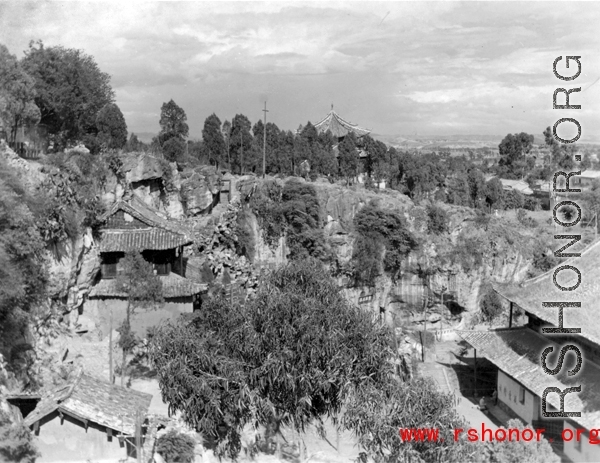 Yuantong temple (圆通寺), Kunming city, Yunnan province, China. During WWII.