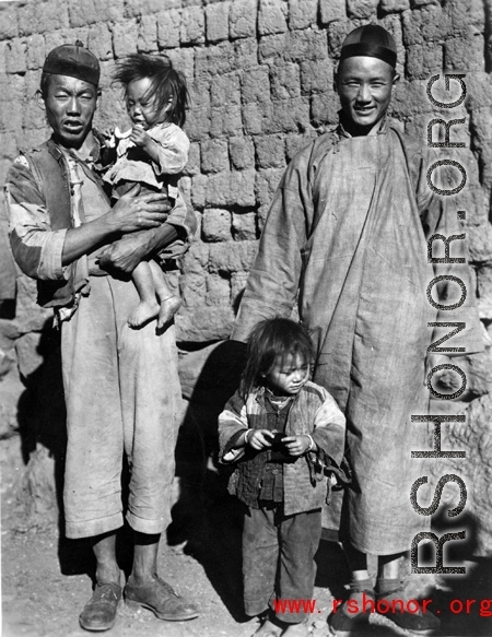 People in a village in China during WWII.
