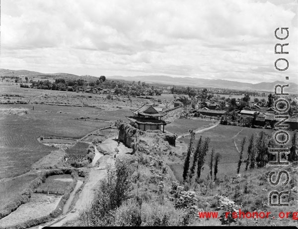 Old village wall in Yunnan province, China, during WWII.