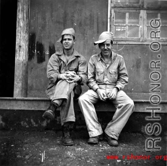GIs pose for goofy pictures at an American installation in southwest China during WWII.