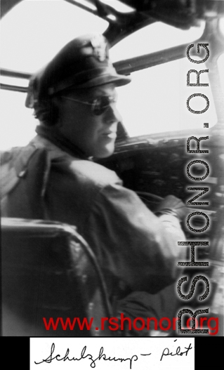 Lyle L. Schulzkump, pilot of B-24 #42-100040, that disappeared on May 26, 1944, on a L.A.B. mission.