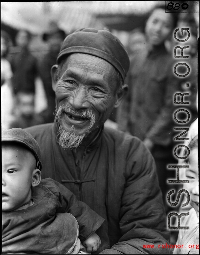 A Chinese elder and child in SW China during WWII.
