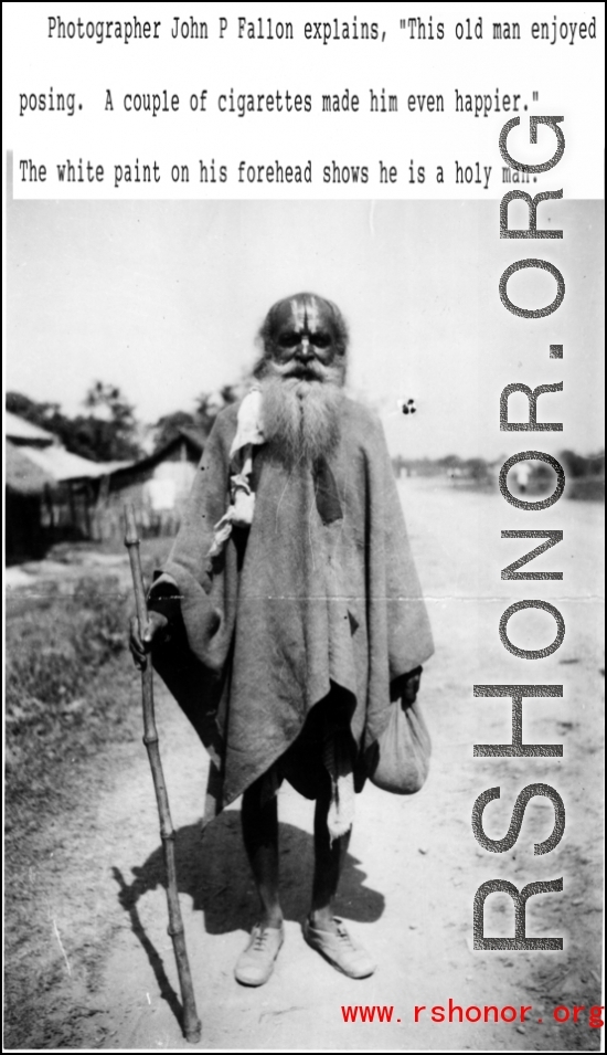 India holy man during WWII.  Photo by John P. Fallon.