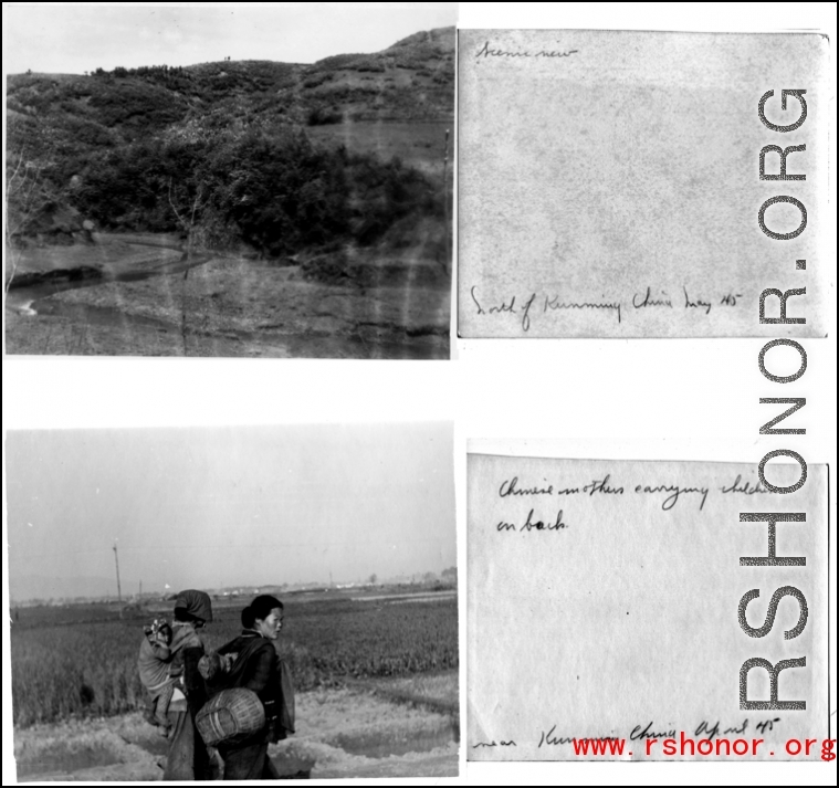 Rural scenes near Kunming, 1945.