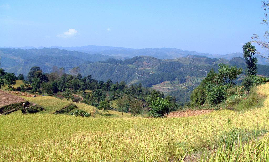 The countryside in NE Guizhou province where Lt. Filer is believed to have bailed out.