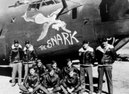 B-24 "The Snark" and crew in the CBI.  Image from Emery and Beth Vrana.