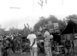 Moving cargo in India during WWII.