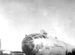 A B-29 bomber in China during WWII.