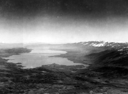 Aerial view looking south over Erhai Lake (洱海) in Yunnan, during WWII.