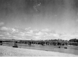 797th Engineer Forestry Company in Burma: Bridge over a river on the Burma Road.  During WWII.