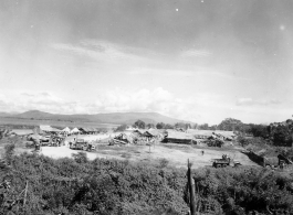 Camp along Burma Road.  During WWII.  797th Engineer Forestry Company.