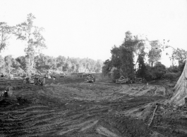 Site of road and bridge building in Burma.  During WWII.