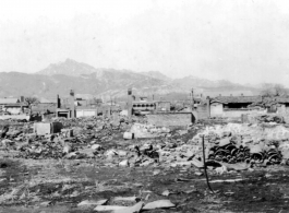 Devastated town in SW China during WWII.