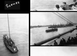 961st Petroleum Products Laboratory members on the boat towards home, on SS Marine Adder, at the end of the war, leaving Shanghai, China, to arrive in San Francisco in 1946.