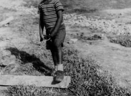"Hobbie"--Kid at Tezpur, Jorhat, India, during WWII.