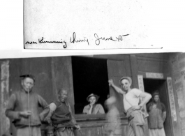 GIs visit a small shop in small village near Kunming during WWII, June 1945.