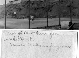 Tennis at Camp Schiel, Yunnan, China, 1945.