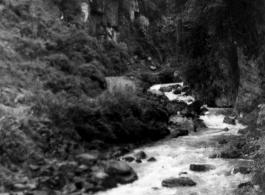 Stream north of Kunming, China, 1945.