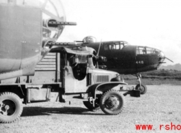 Gas wagon on the hardstand near the main strip, Liuzhou, June 1944