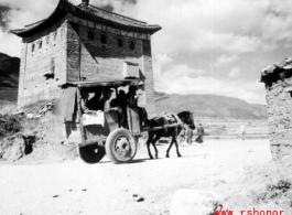A stone tower at Xiaguan Township (下关), in western Yunnan province, along the route of the Burma Road, and at the outlet of Erhai Lake (洱海). During WWII.