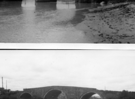 Arched bridge in Yunnan, China, during WWII.