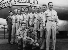 The crew of the American B-29 bomber "City of Pittsburgh" in the CBI during WWII.