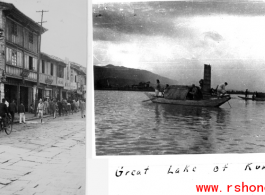 Life around Kunming in China during WWII--street scene, and boat on Dianchi lake 滇池.