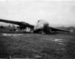 A partially salvaged B-25 bomber in China, during WWII.